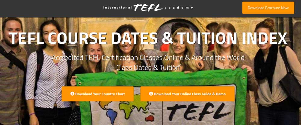 International Tefl Academy Country Chart
