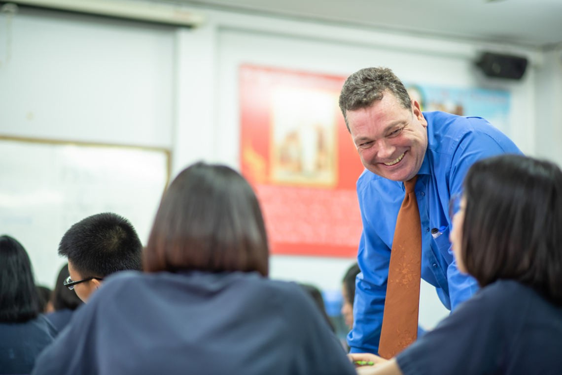 man teaching english abroad without a degree