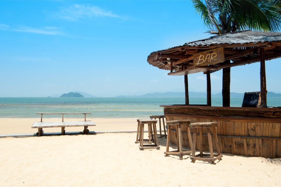 beach bar abroad for couples